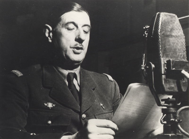 Le général de Gaulle au micro de la BBC, octobre 1941