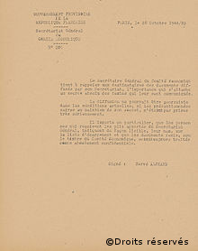 23/10/1944 : Reconnaissance officielle du GPRF par les Alliés