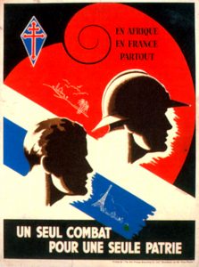 Affiche des Forces françaises libres dessinées, 1944