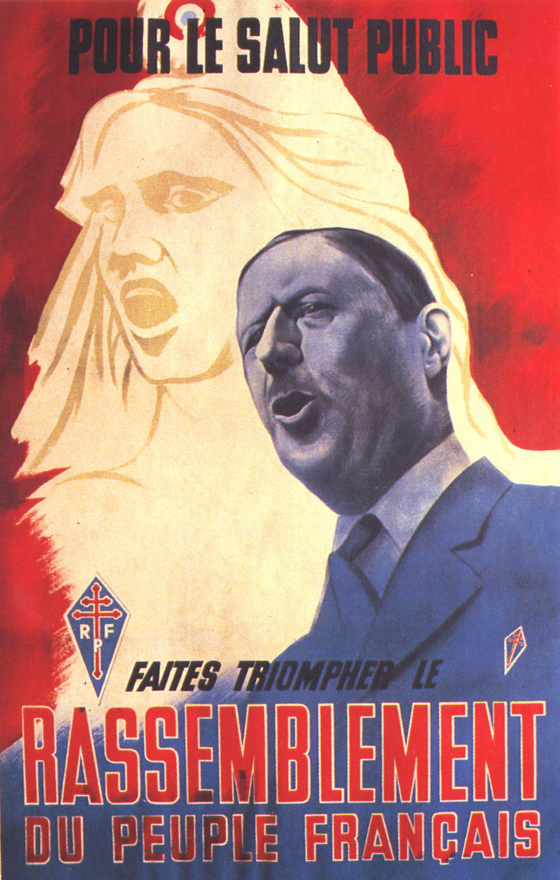 Affiche pour la formation du Rassemblement du Peuple Français, avril 1947