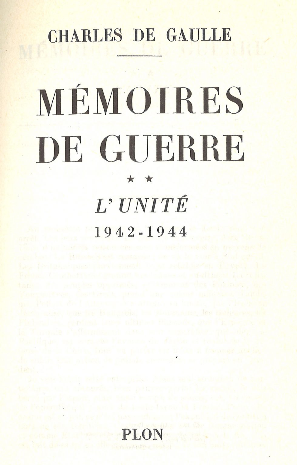 1956 Mémoires de guerre Tome 2