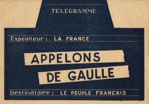 Télégramme d’appel au général de Gaulle, mai 1958