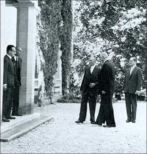 Visite du chancelier Adenauer à La Boisserie, 15 septembre 1958