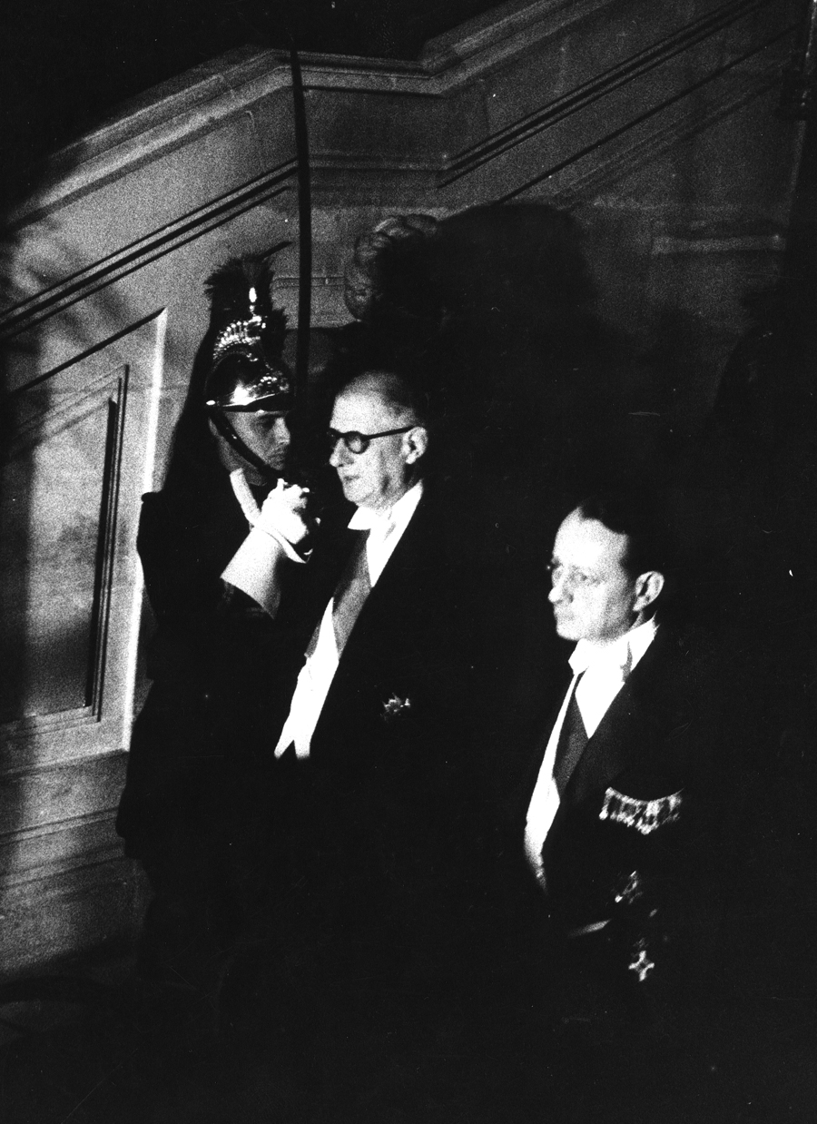 Le général de Gaulle et André Malraux président à l’inauguration du Théâtre de France, 21 octobre 1959