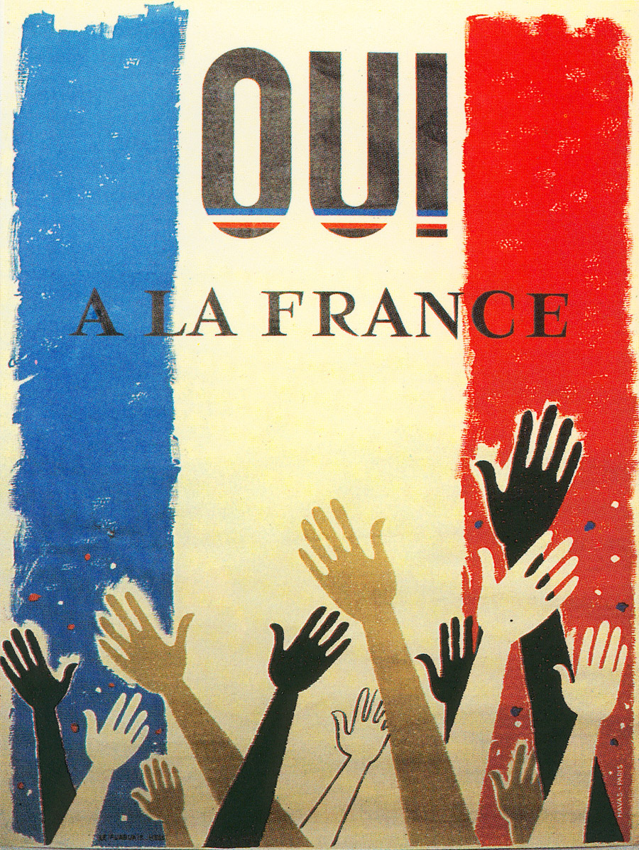 Affiche de campagne pour le référendum du 28 septembre 1958