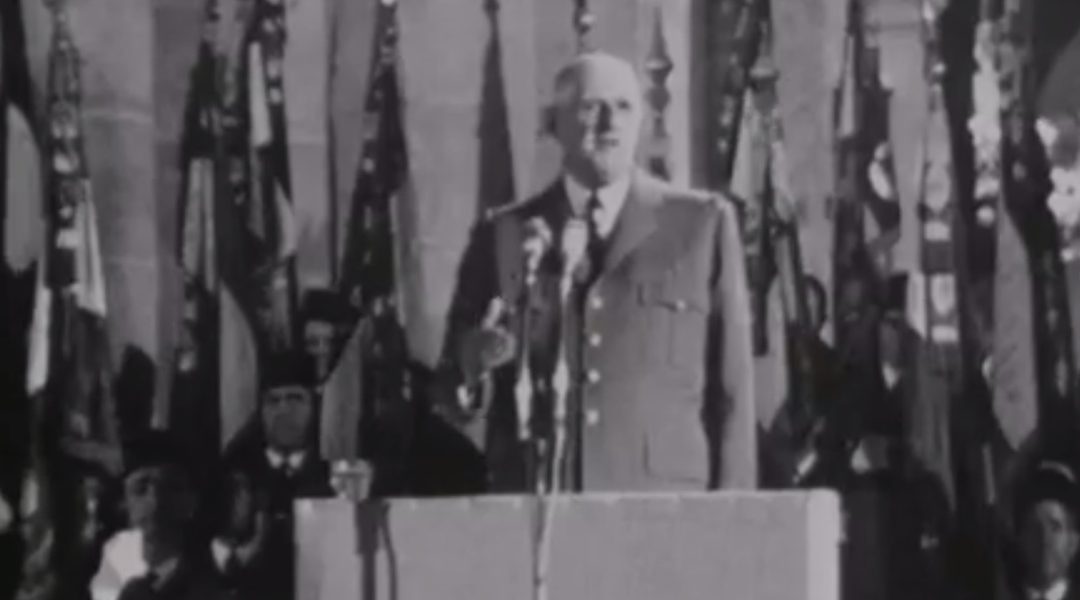 Discours du général de Gaulle aux Invalides pour le cinquantenaire de l’armistice 1914-18
