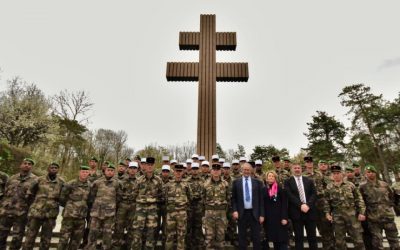 Visite d’une délégation de la 13e DBLE à Colombey-les-Deux-Églises