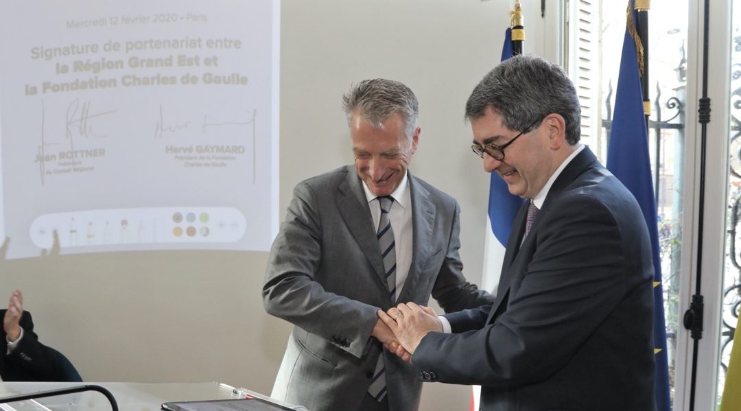 Signature du partenariat « De Gaulle 2020 » avec la Région Grand Est