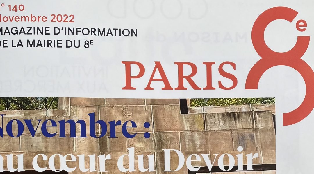 Entretien d’Hervé Gaymard dans le magazine d’information de la Mairie du 8e arrondissement de Paris