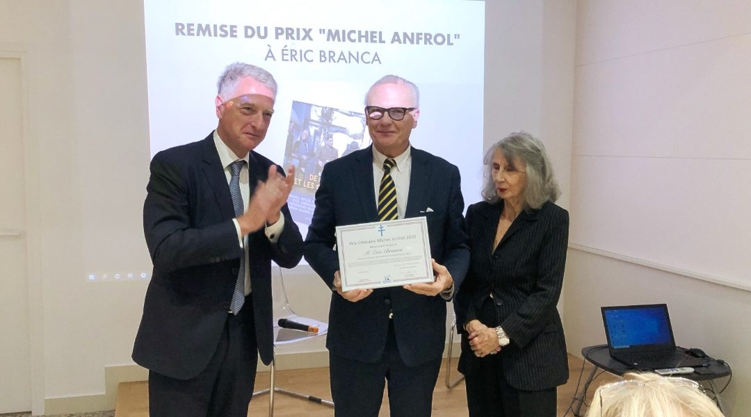 Remise du prix « Michel Anfrol » à Éric Branca